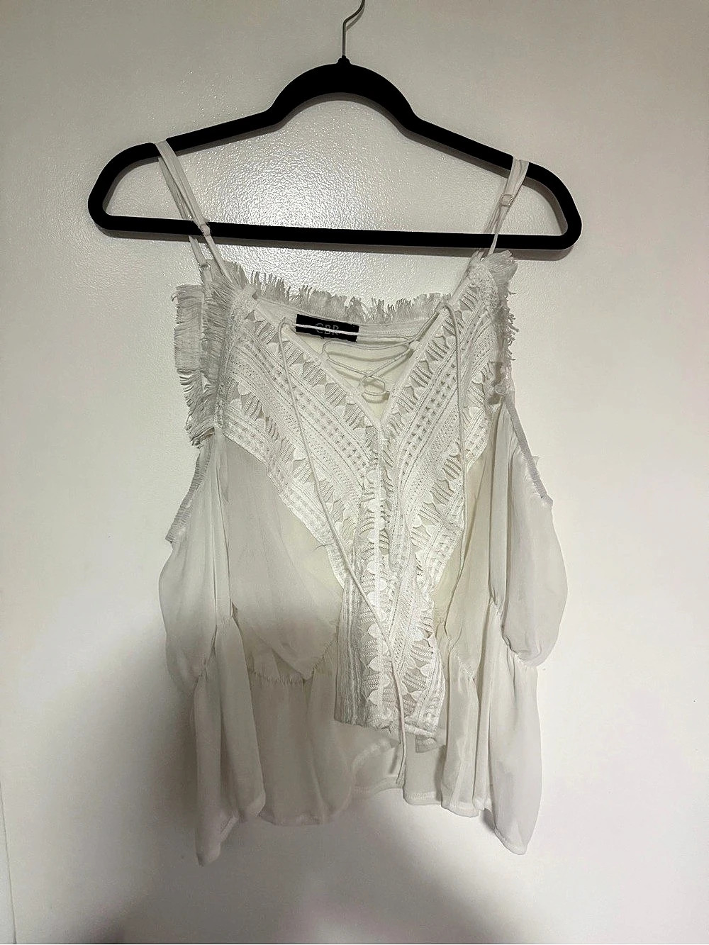 CBR White Lace Blouse Like New